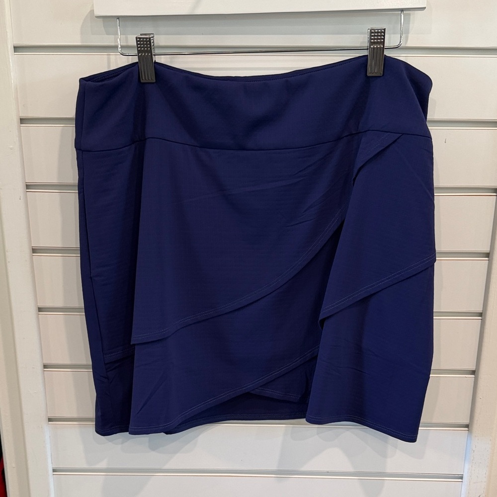 IBKUL Navy Layered Active Mini Skirt